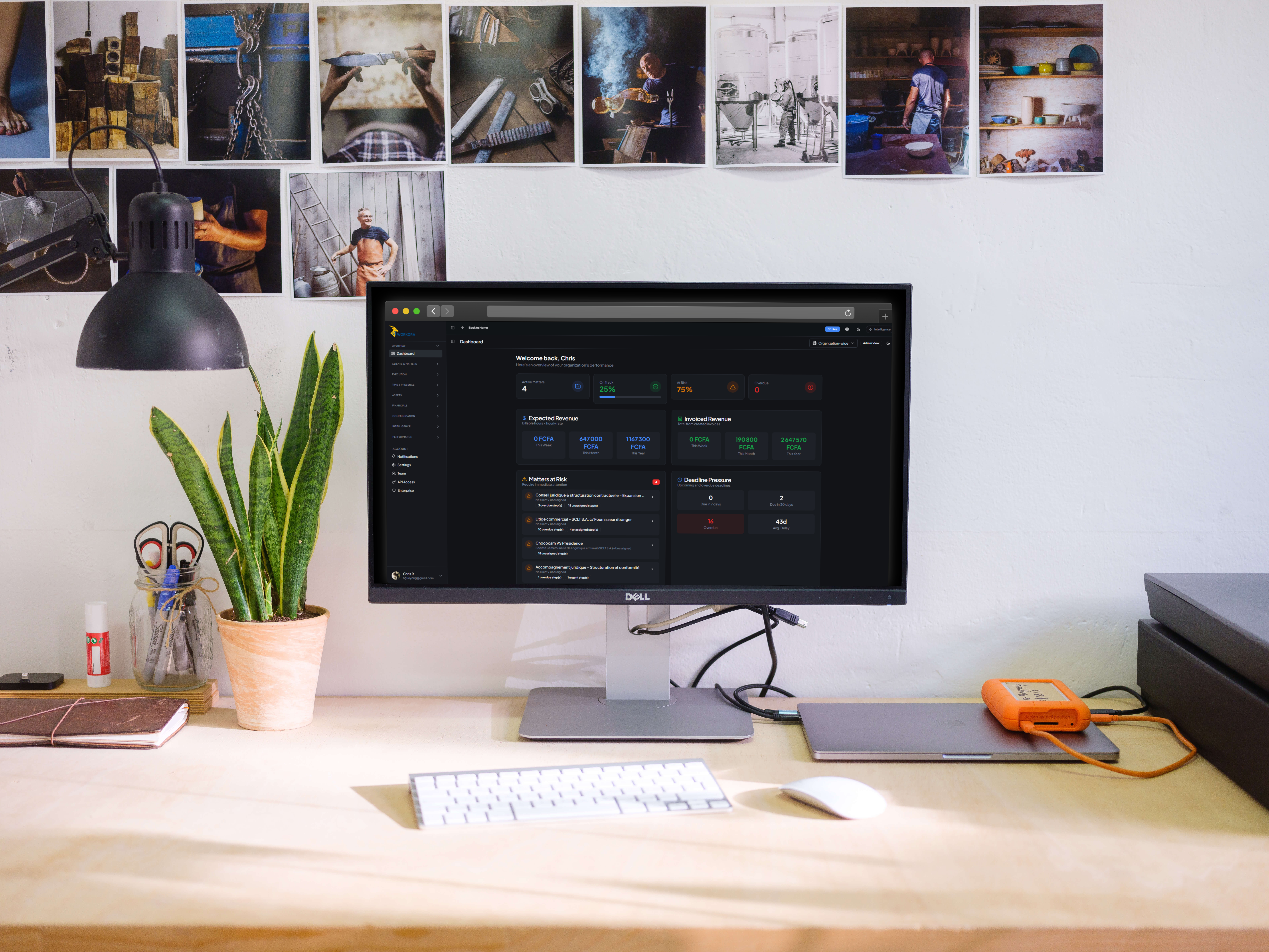 Real-time execution visibility across organizational work